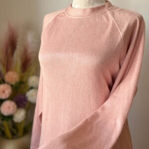 Robe rose en laine italienne